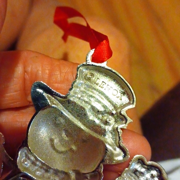 LENOX SETOF 2  Collectors Silver /W Jewels Santa &MrSnowMan New  4x4 - Picture 8 of 12